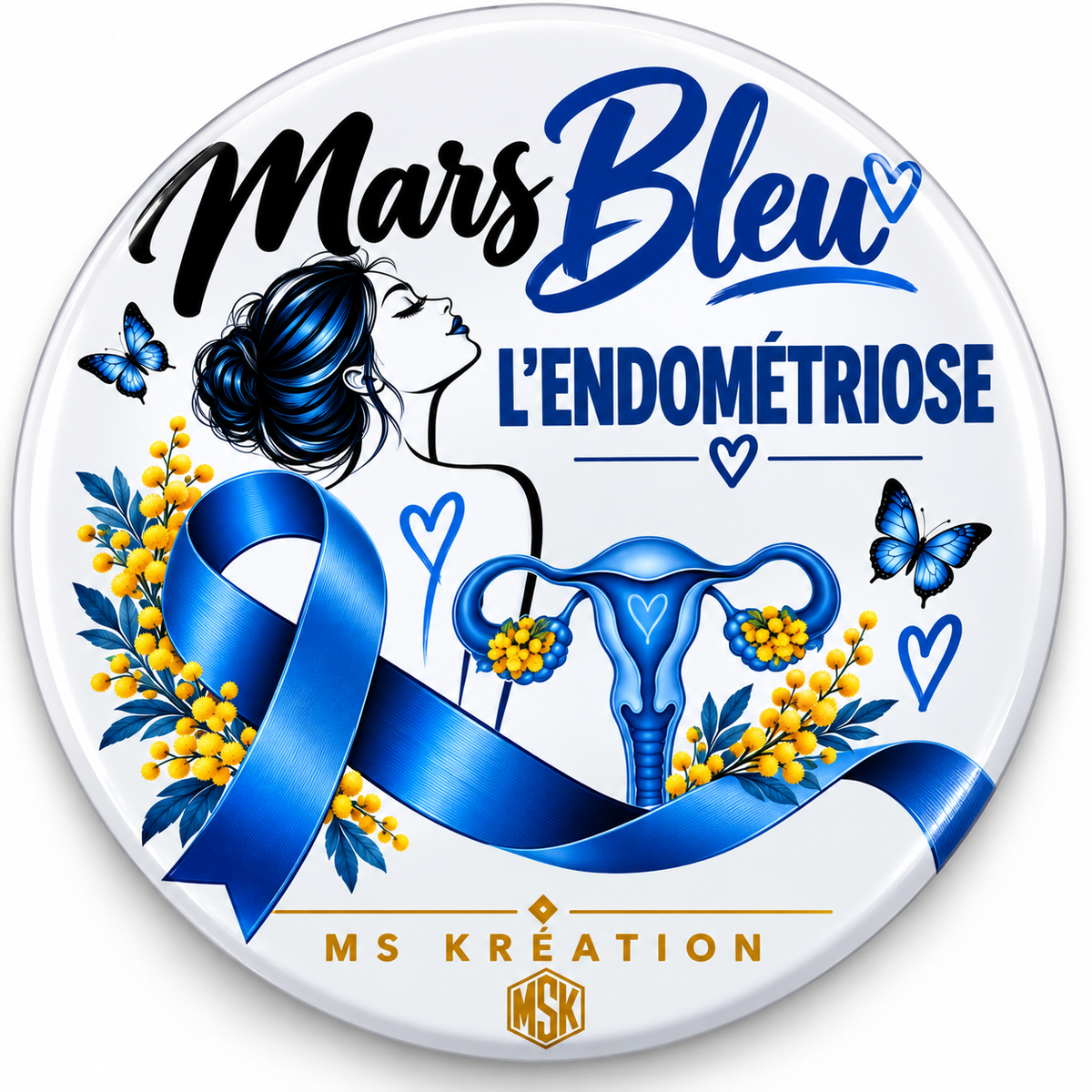 Badge Mars – Sensibilisation à l’endométriose
