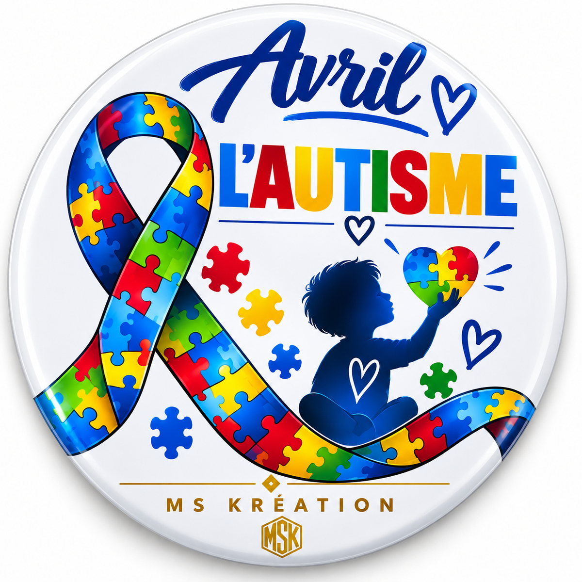 Badge Avril – Sensibilisation à l’autisme