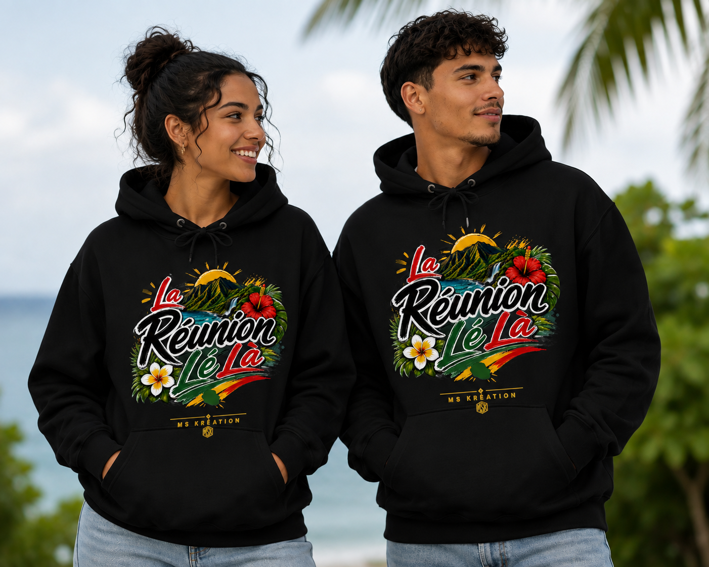 Sweat La Réunion Lé Là – Sweat Réunionnais | MS Kréation