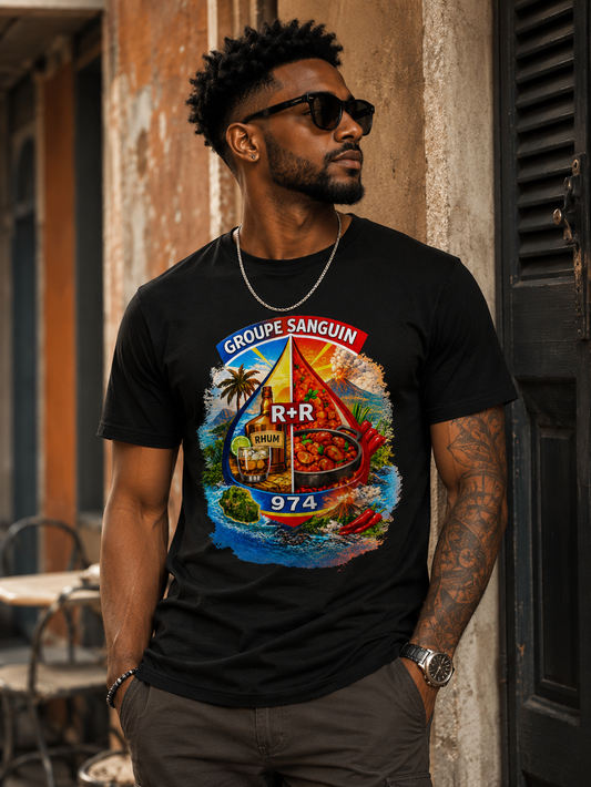 T-SHIRT GROUPE SANGUIN 974 – R+R