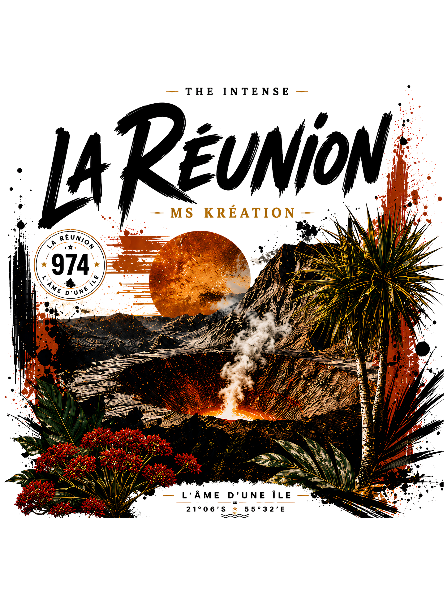 T-shirt « La Réunion – L'Âme d'une Île » | Collection THE INTENSE
