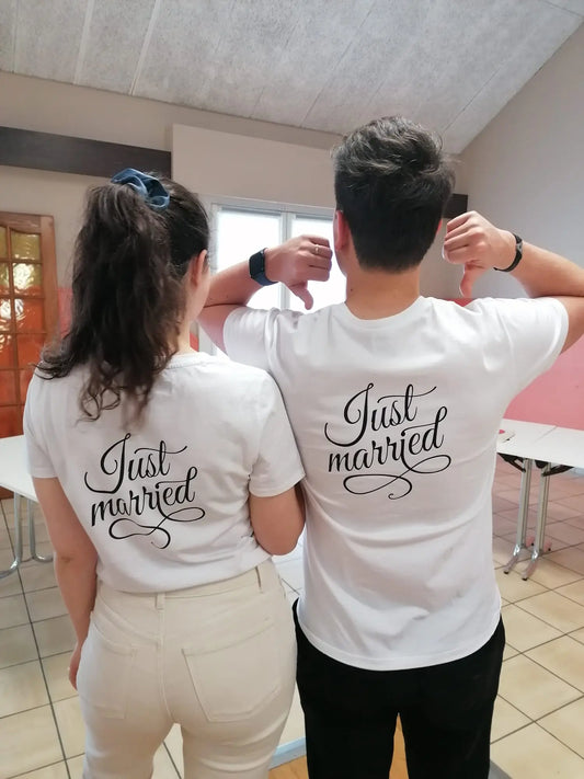 T-shirt Couple - Duo - Édition Mariage MS Kréation
