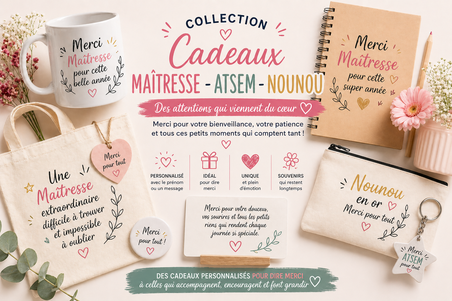 Cadeaux - Maitresses - ATSEM - Nounou