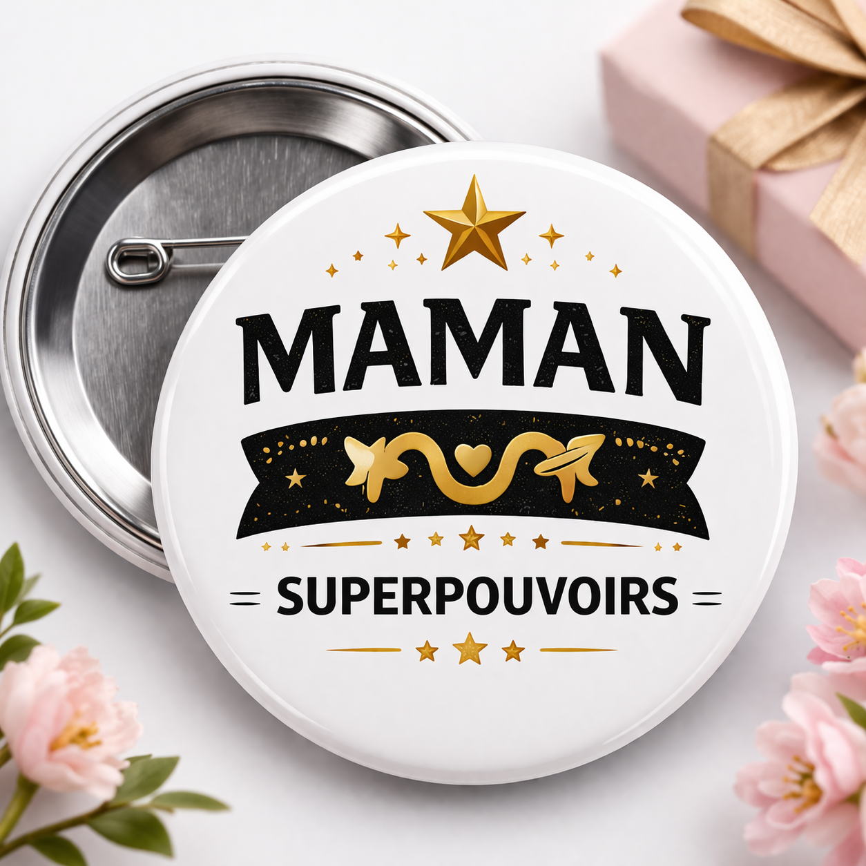 Badge & Magnet Personnalisé Fête des Mères