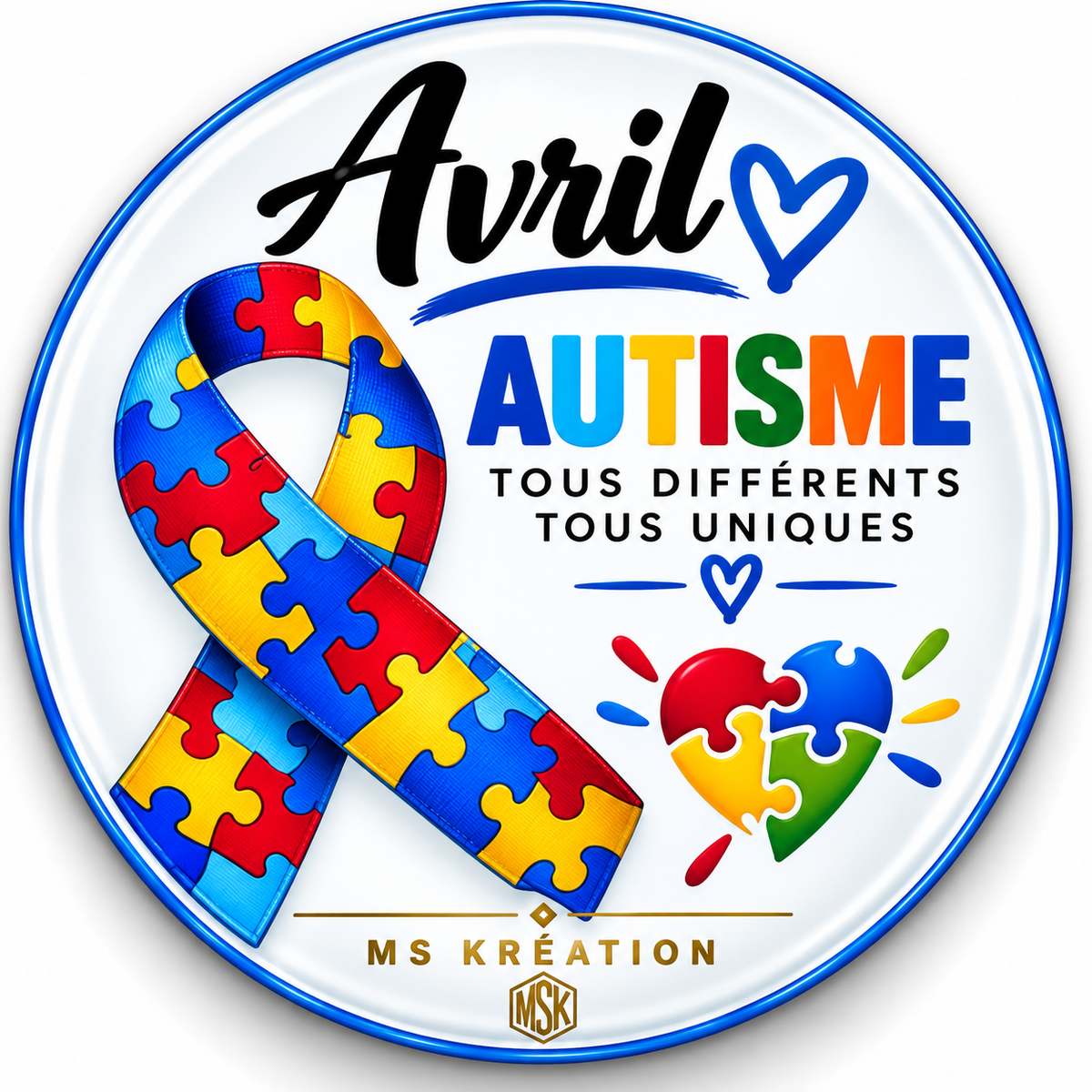 Badge Avril – Sensibilisation à l’autisme