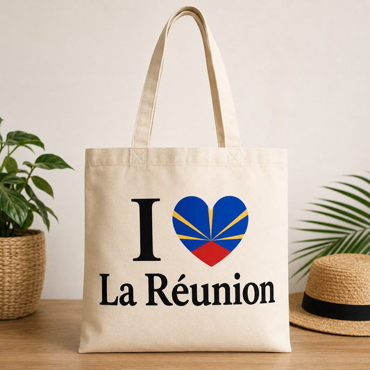 Tote Bag I Love La Réunion – Sac 974 | MS Kréation
