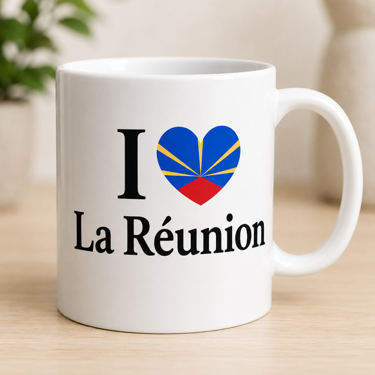 Tasse I Love La Réunion – Mug 974 | MS Kréation