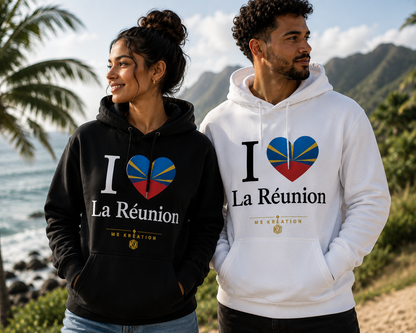 Sweat "I Love La Réunion" – Hoodie 974 | MS Kréation