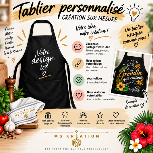 Tablier personnalisé avec création sur mesure | MS Kréation