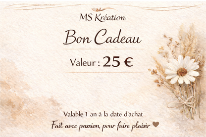 E-carte cadeau MS Kréation