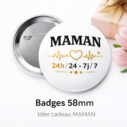 Badge & Magnet Personnalisé Fête des Mères