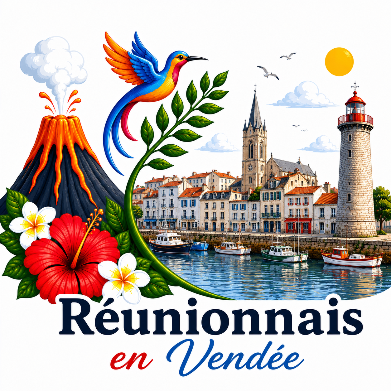 T-shirt enfant "Réunionnais d'ici et d'Ailleurs"