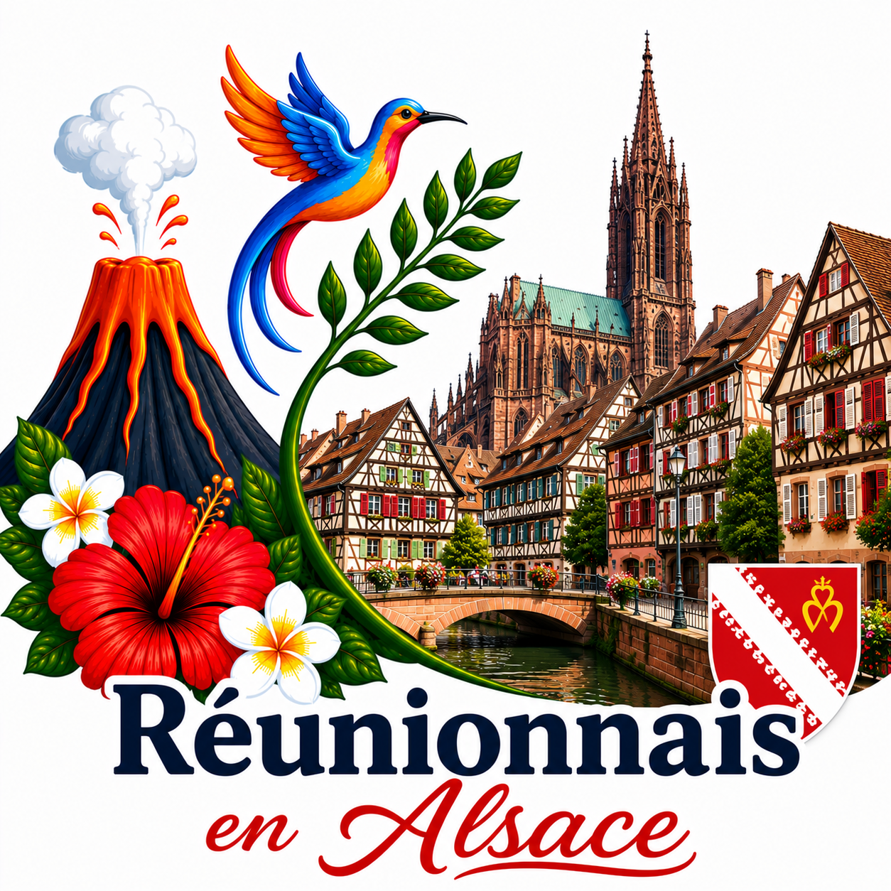 T-shirt enfant "Réunionnais d'ici et d'Ailleurs"