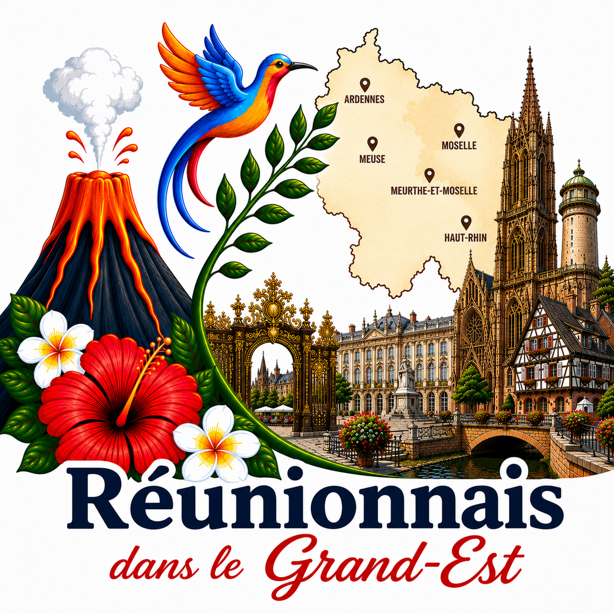 T-shirt enfant "Réunionnais d'ici et d'Ailleurs"