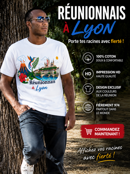 T-shirt Réunionnais ... : un pont entre île et montagne