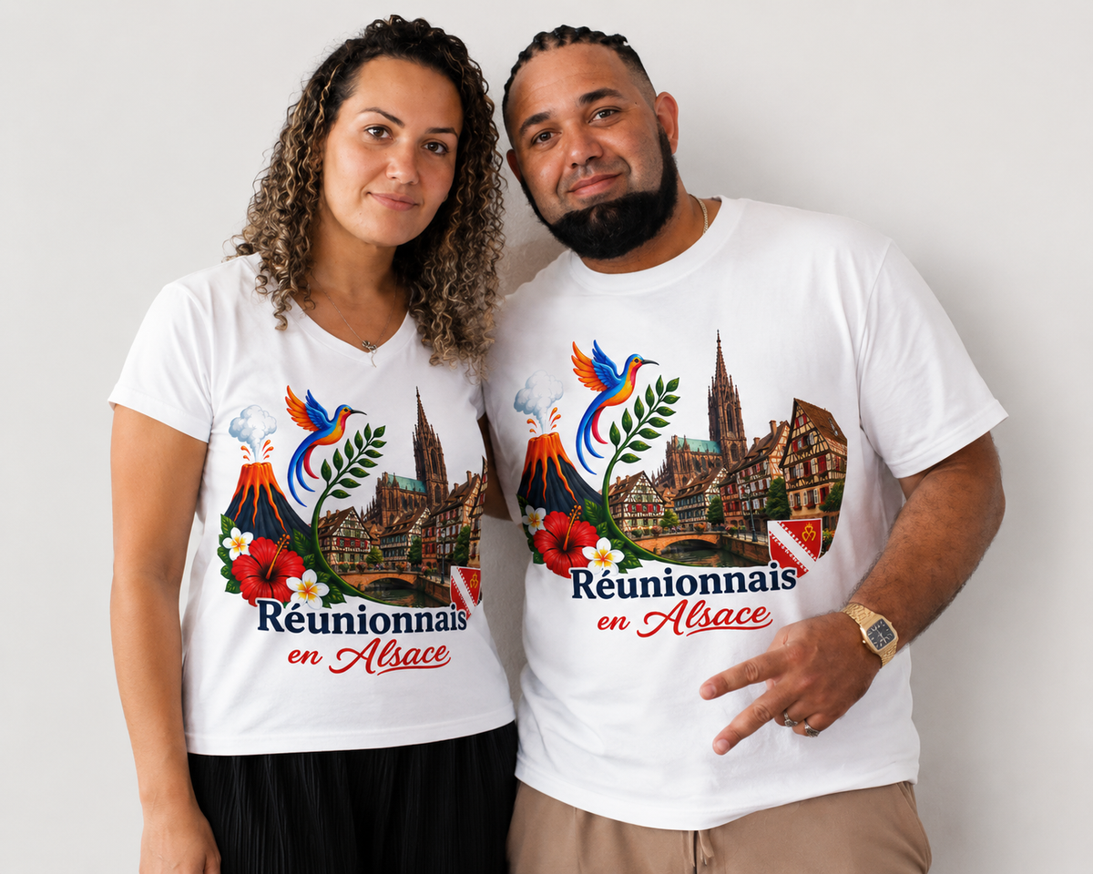T-shirt Réunionnais ... : un pont entre île et montagne