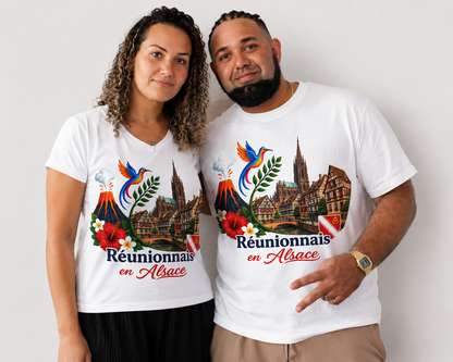T-shirt Réunionnais ... : un pont entre île et montagne