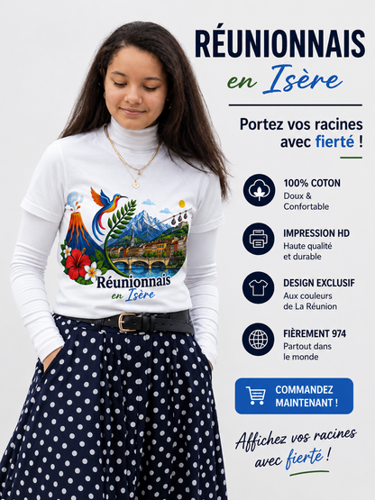 T-shirt Réunionnais ... : un pont entre île et montagne