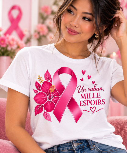 T-shirt Octobre Rose – Ruban Rose & Sensibilisation Cancer du Sein