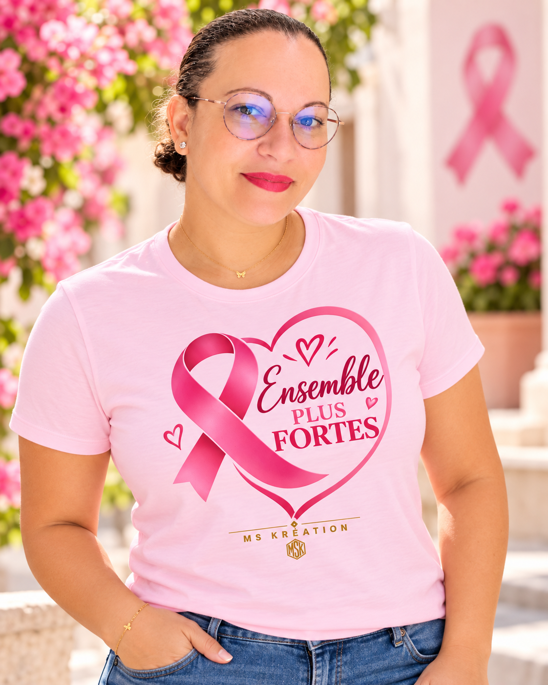 T-shirt Octobre Rose – Ruban Rose & Sensibilisation Cancer du Sein