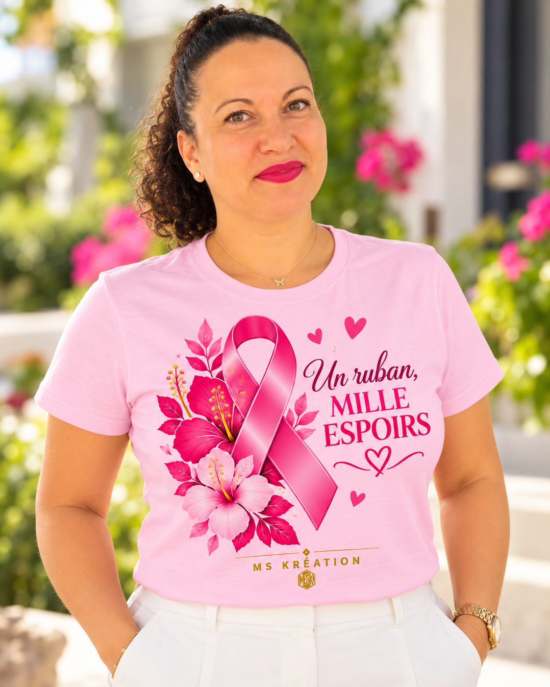 T-shirt Octobre Rose – Ruban Rose & Sensibilisation Cancer du Sein