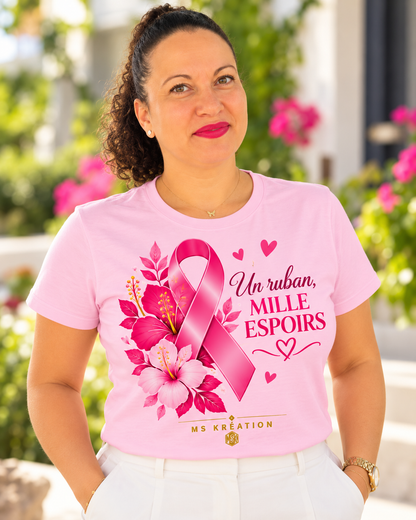 T-shirt Octobre Rose – Ruban Rose & Sensibilisation Cancer du Sein
