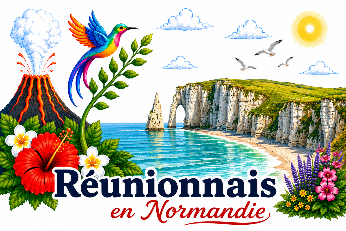 T-shirt Réunionnais ... : un pont entre île et montagne