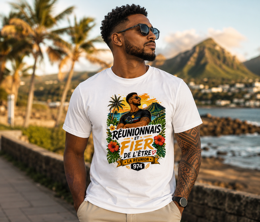 T-shirt Réunionnais et Fier de l'Être