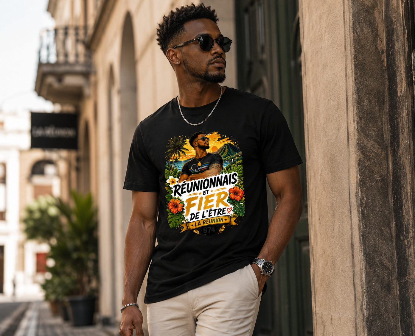 T-shirt Réunionnais et Fier de l'Être