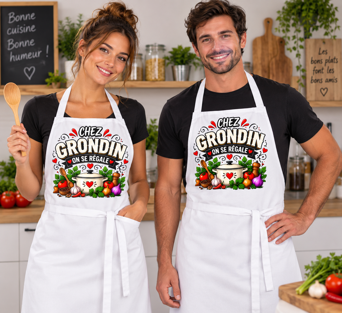 Tablier de cuisine personnalisé prénom ou nom | MS Kréation