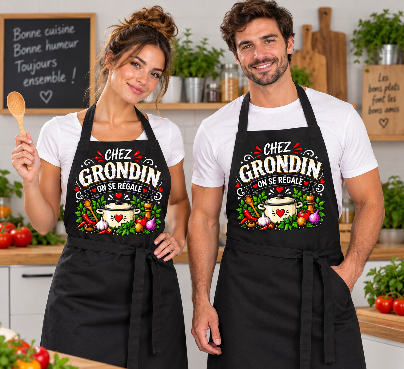 Tablier de cuisine personnalisé prénom ou nom | MS Kréation