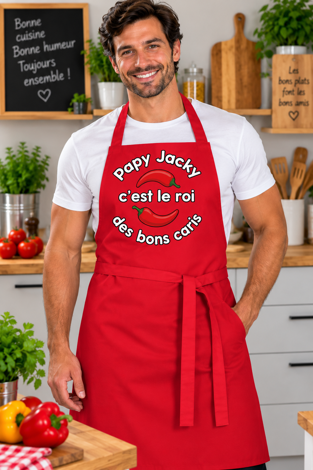 Tablier de cuisine personnalisé prénom ou nom | MS Kréation