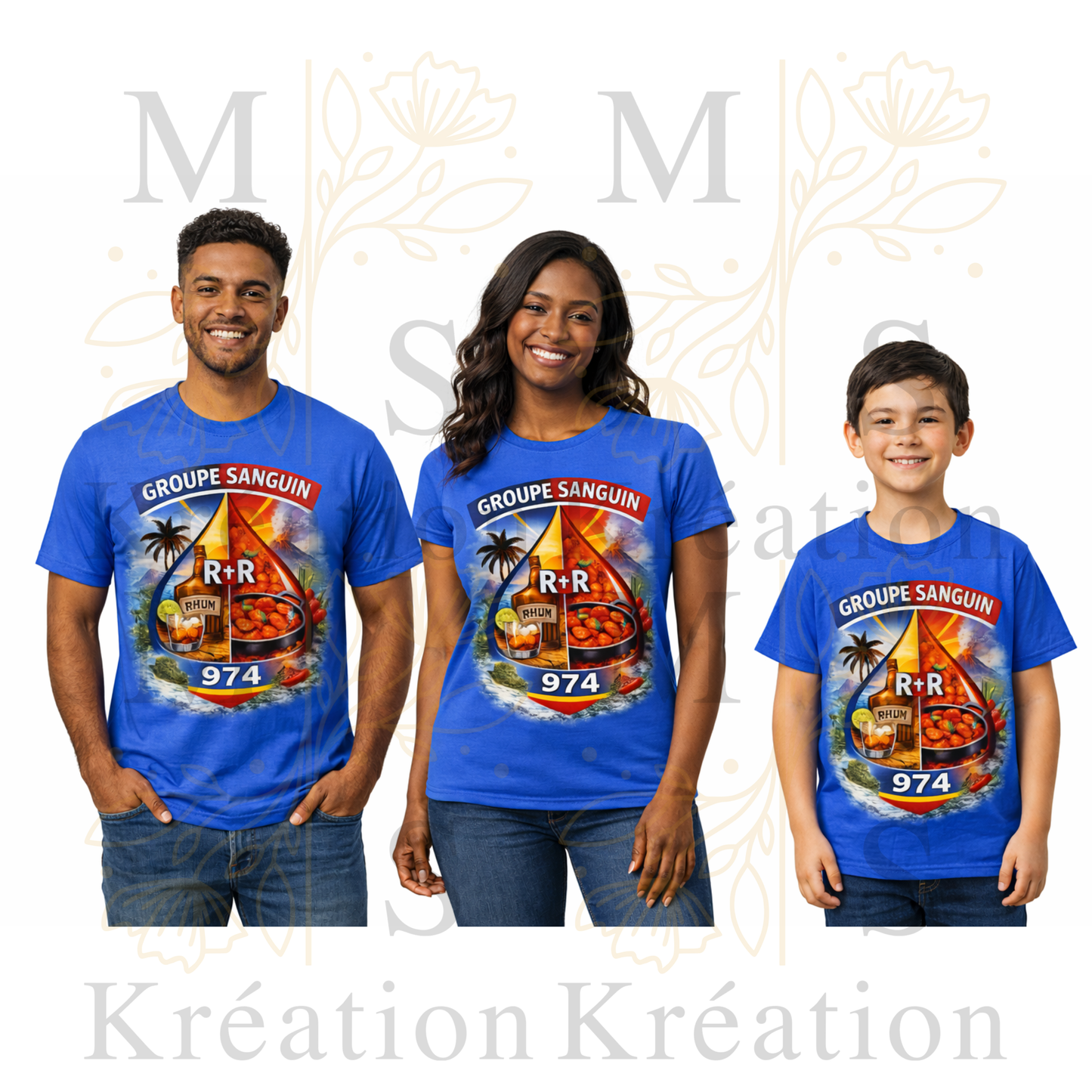 T-SHIRT GROUPE SANGUIN 974 – R+R MS Kréation