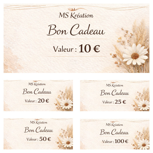 E-carte cadeau MS Kréation
