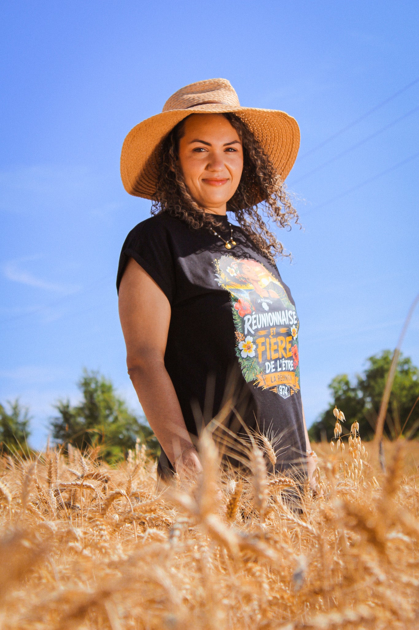 Robe T-shirt « Réunionnaise et Fière de l'être » – Édition 974