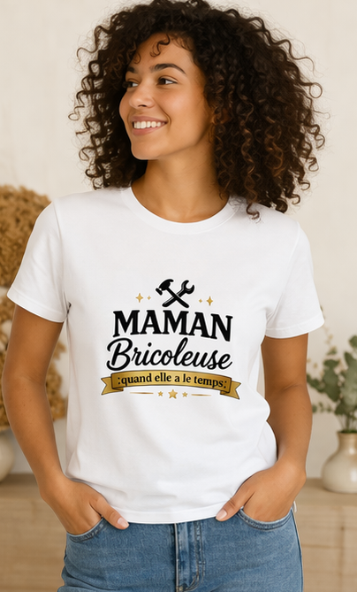 T-shirt Fête des Mères Personnalisé — Cadeau Maman Artisanal