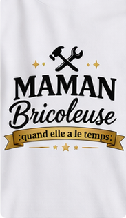 T-shirt Fête des Mères Personnalisé — Cadeau Maman Artisanal