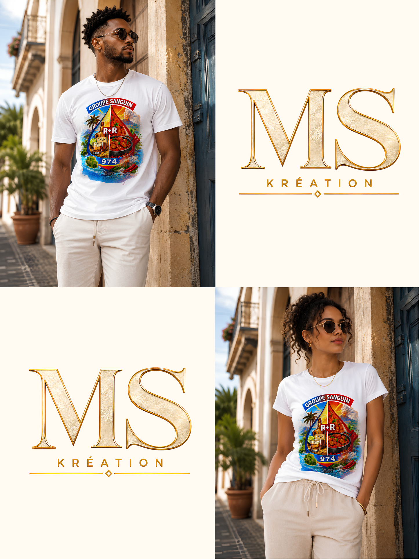T-shirt Groupe Sanguin 974 – R+R