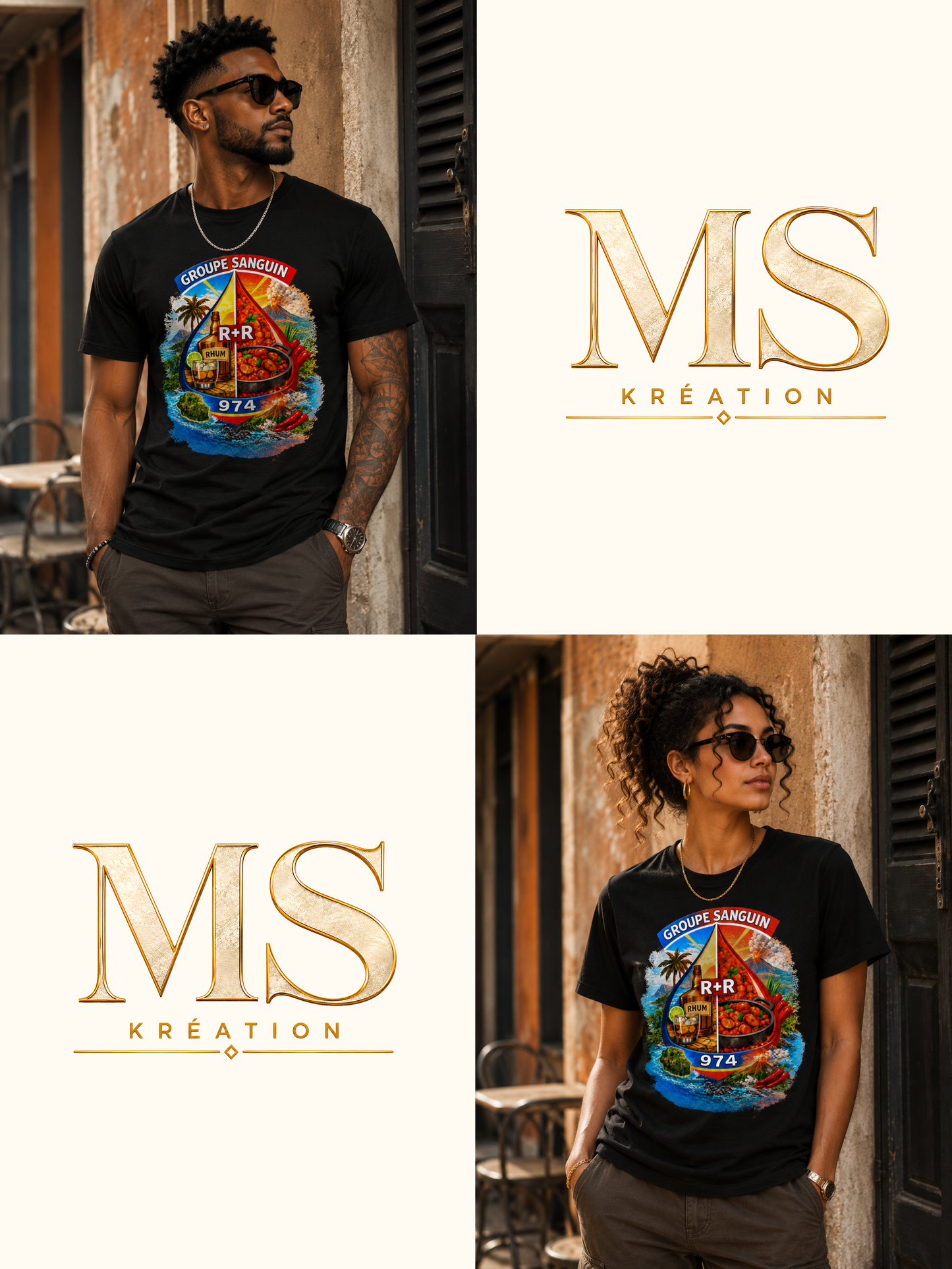 T-shirt Groupe Sanguin 974 – R+R