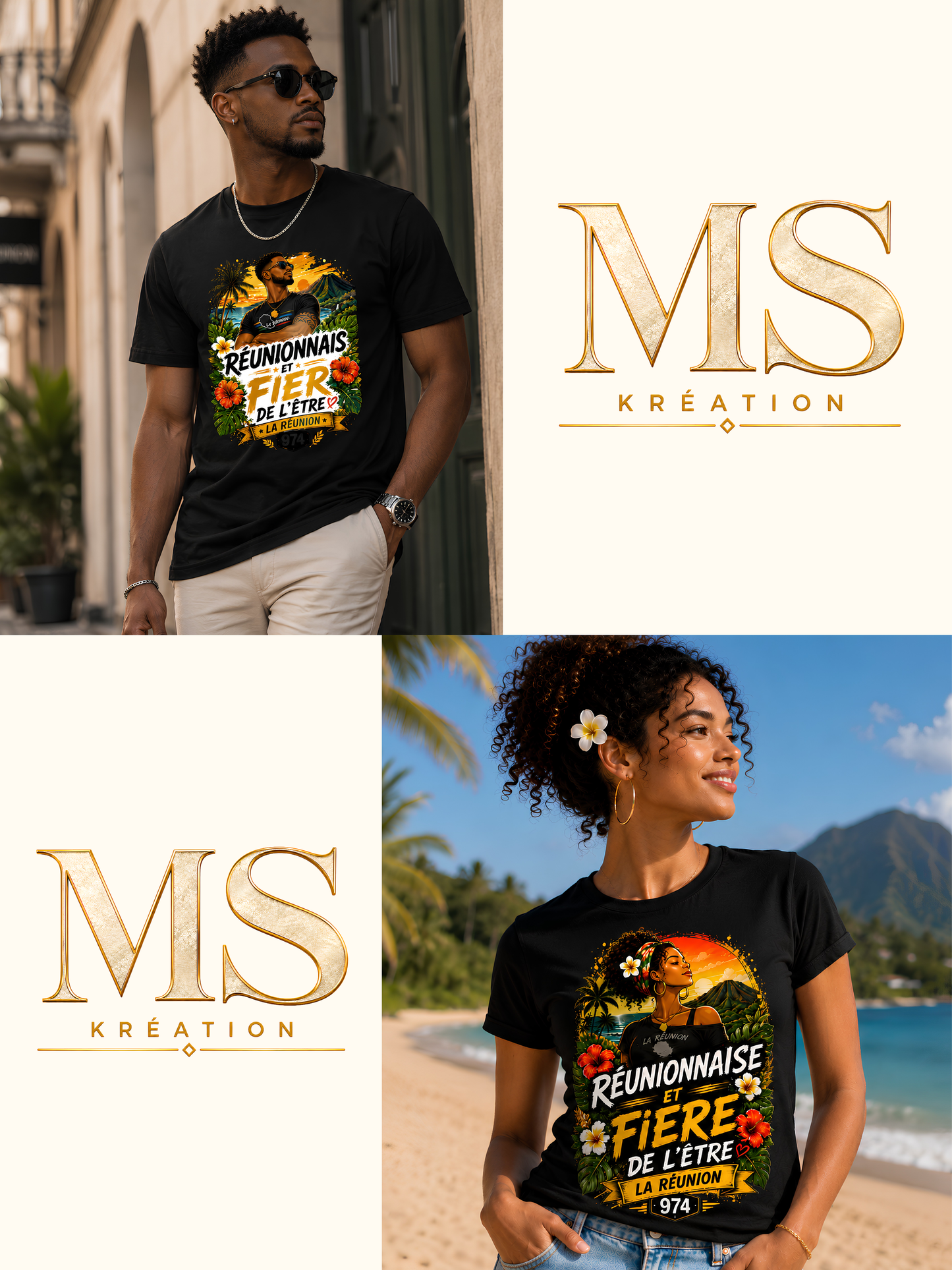 T-shirt Réunionnais et Fier de l'Être