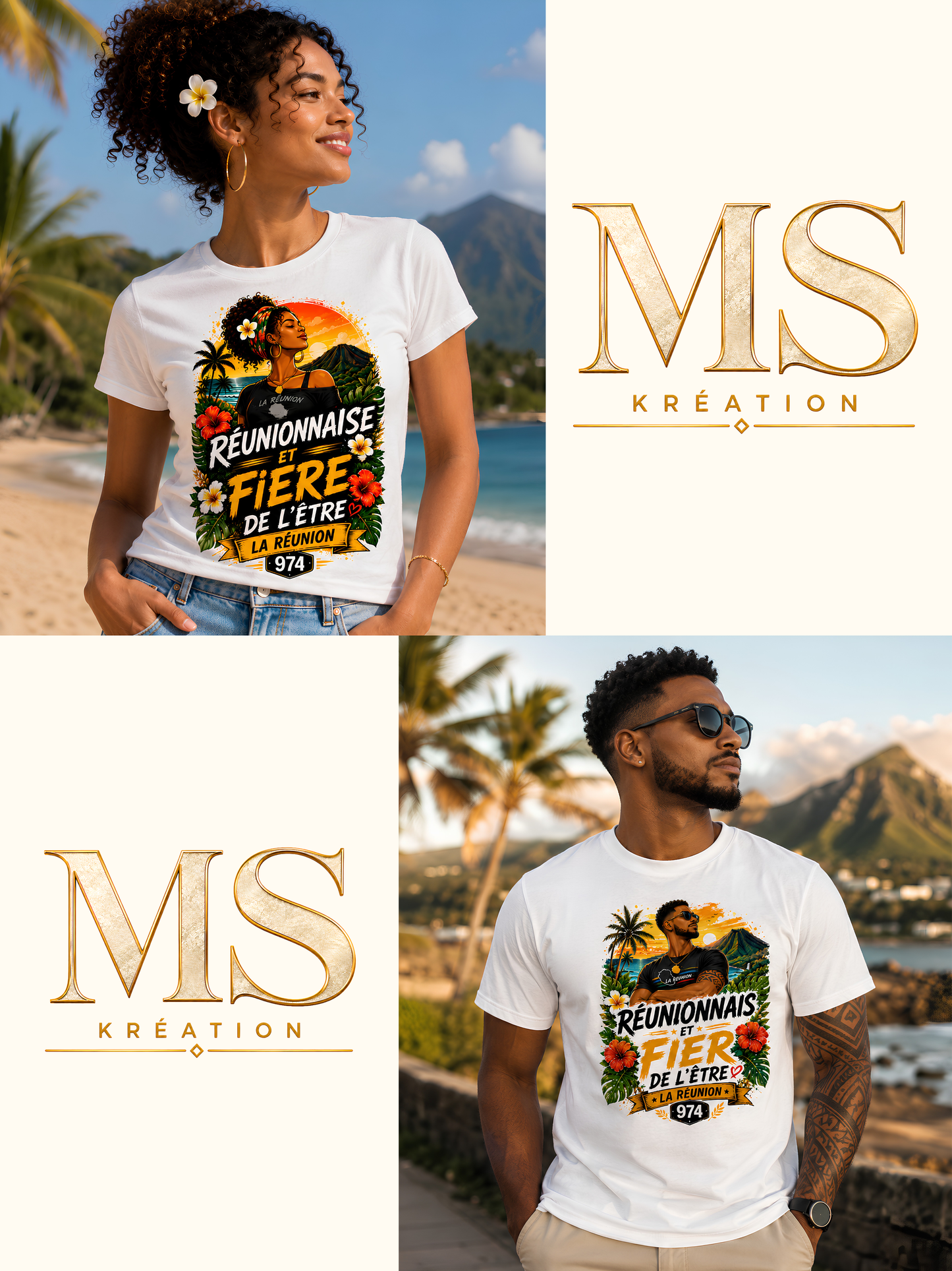 T-shirt Réunionnais et Fier de l'Être