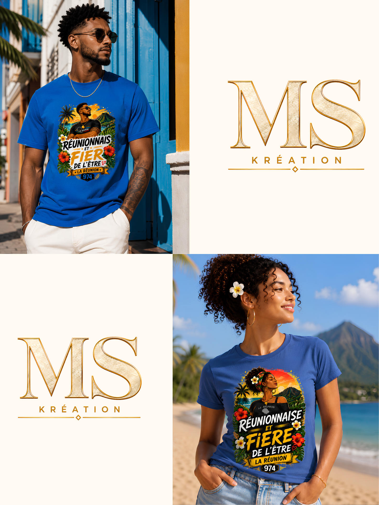 T-shirt Réunionnais et Fier de l'Être