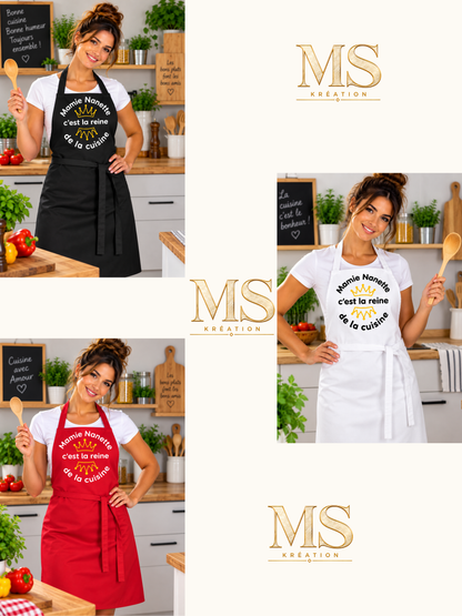 Tablier de cuisine personnalisé prénom ou nom | MS Kréation