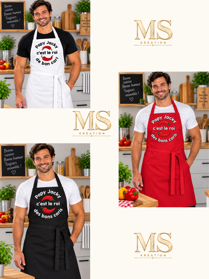Tablier de cuisine personnalisé prénom ou nom | MS Kréation