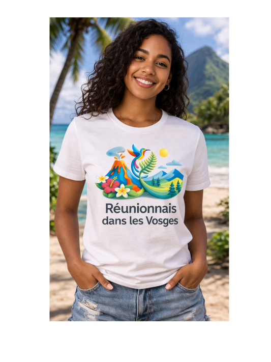T-shirt Réunionnais ... : un pont entre île et montagne