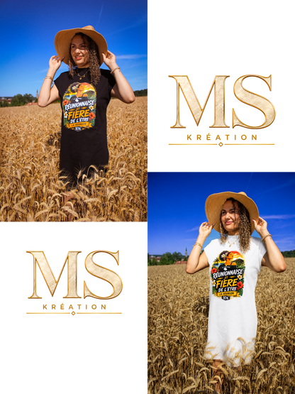 Robe T-shirt « Réunionnaise et Fière de l'être » – Édition 974