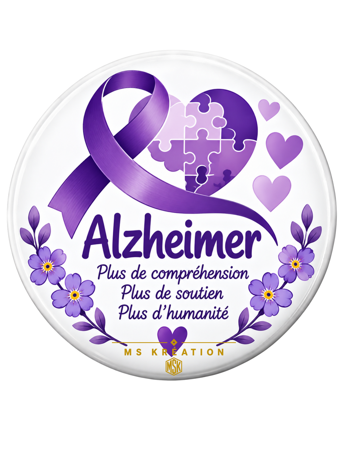 Badge Alzheimer – Sensibilisation & soutien