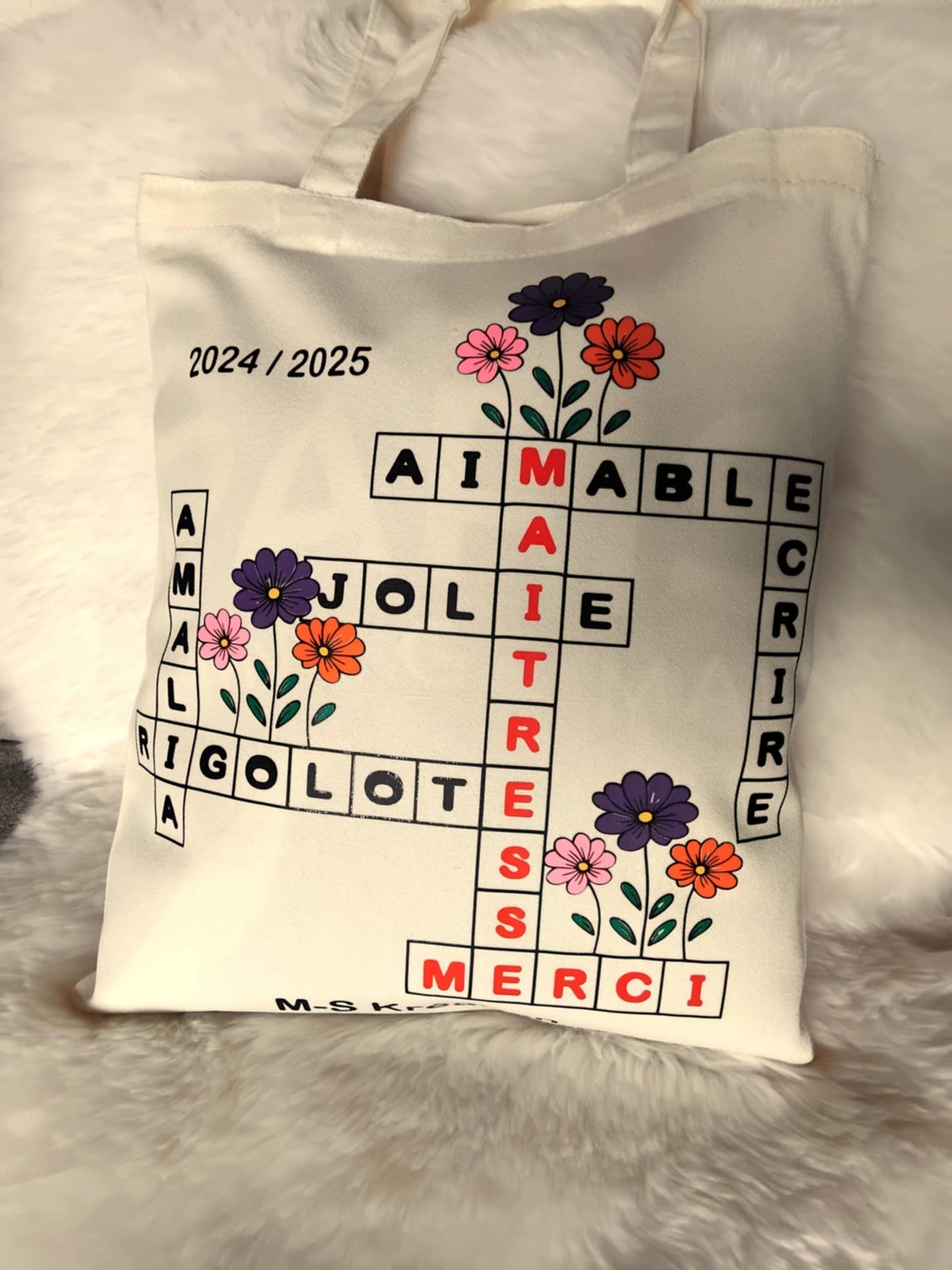 Lot Tote Bag Cadeaux maîtresse ou ATSEM - nounou