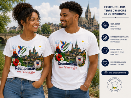 T-shirt Réunionnais ... : un pont entre île et montagne